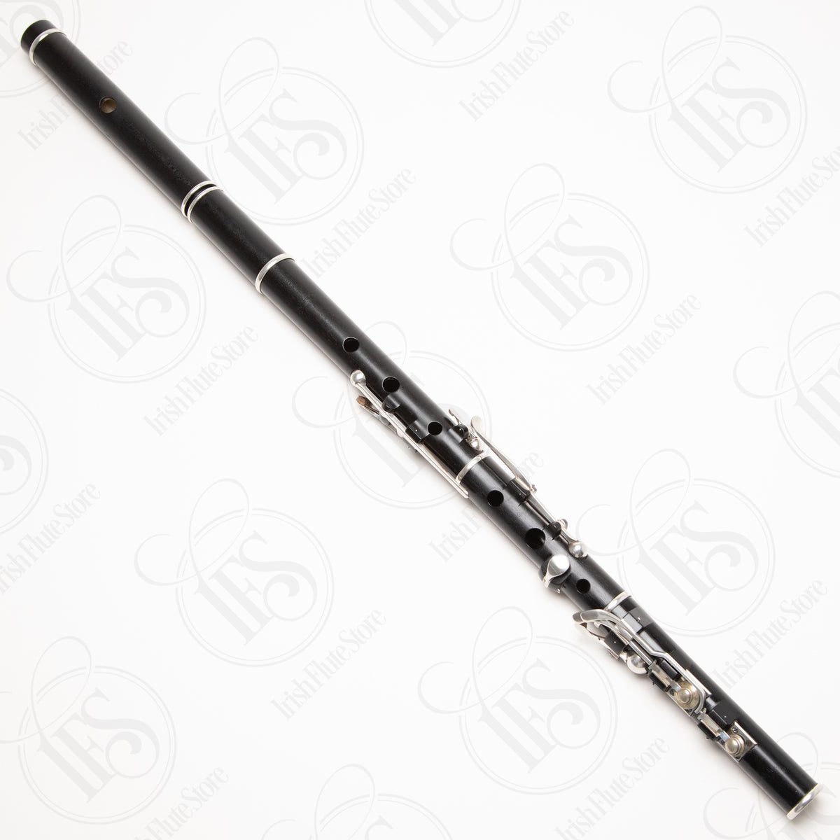 John Gallagher Blackwood & Silver Large Hole Rudall 8-Key, D