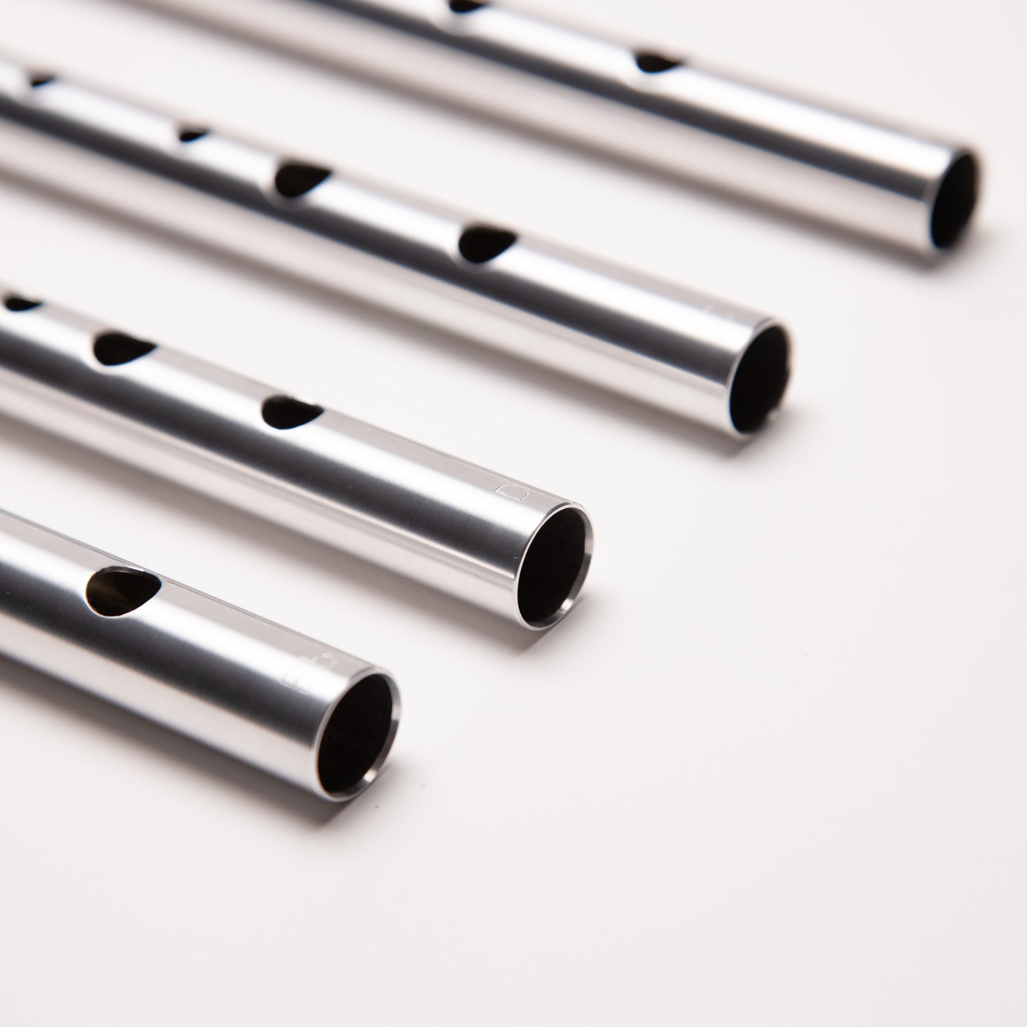 Dante Aluminum Bb/C/D/Eb Whistle Set with Adjustable Fipple Block
