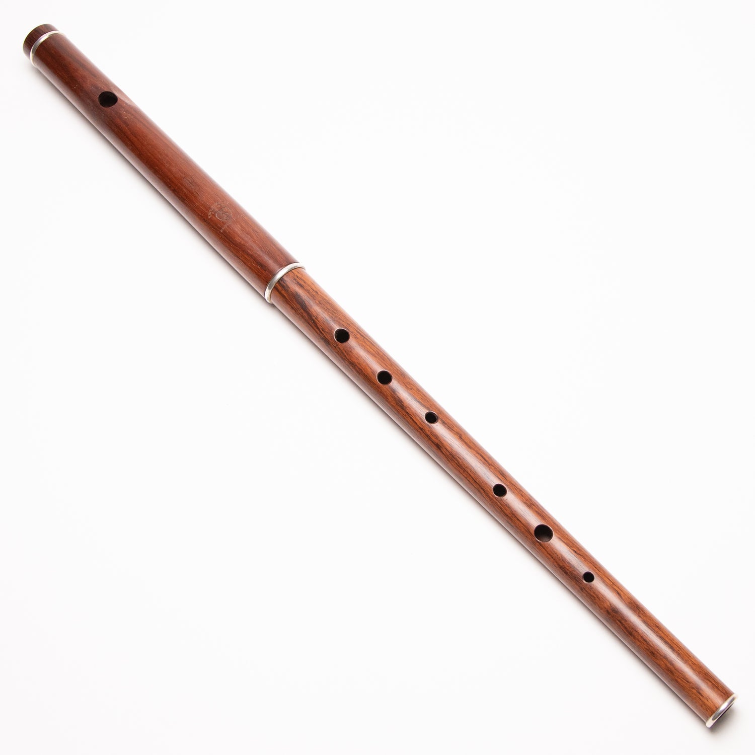 Jos Morneaux / Sweetheart Honduran Rosewood Flute in D with Silver Rings