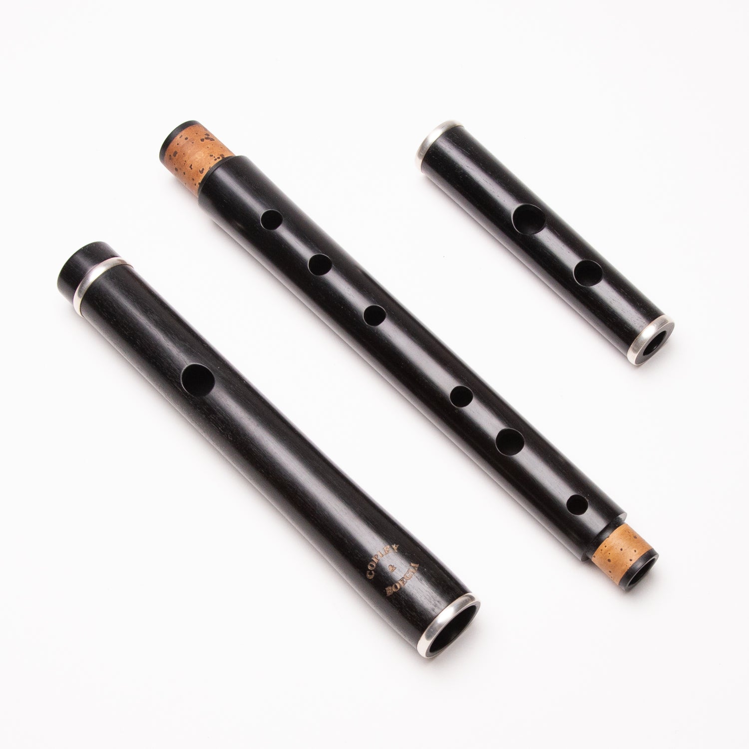 Copley & Boegli Blackwood & Silver G Irish Flute