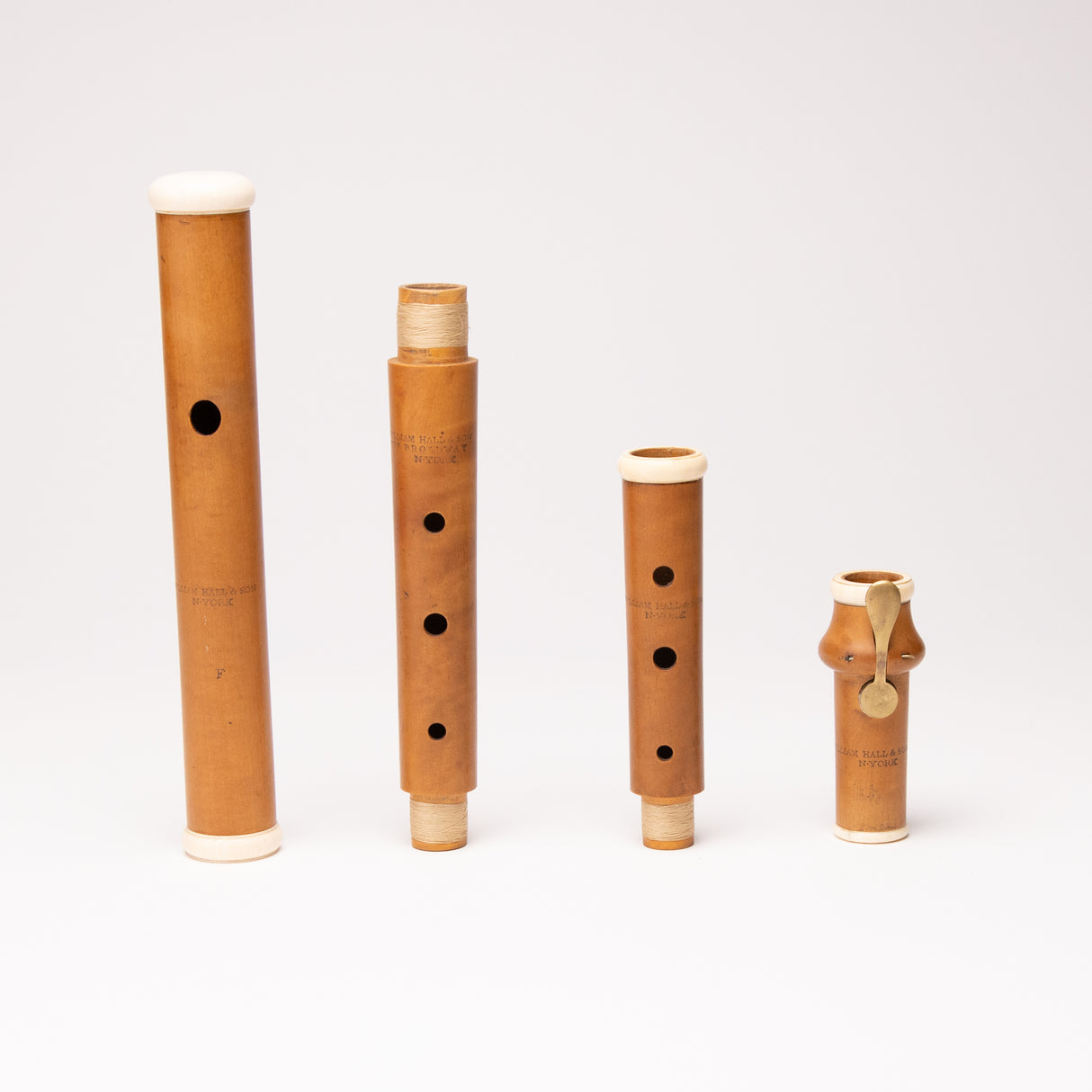 William Hall & Son Boxwood One Key Parlor Flute, F