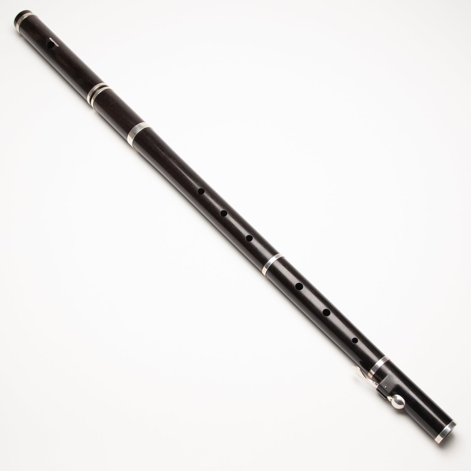 Peter Noy Blackwood & Silver 1-Key Low Bb Flute