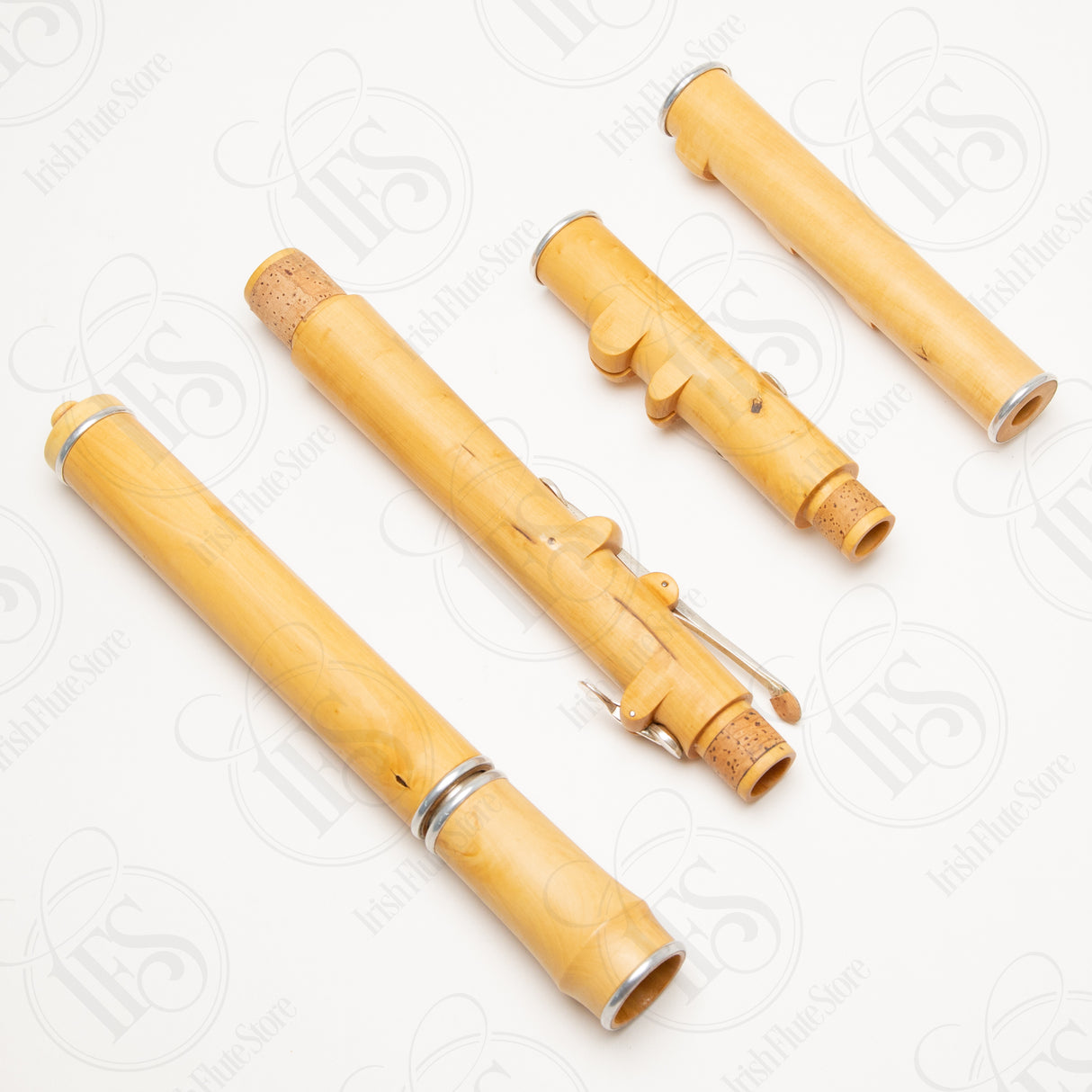 De Keyser European Boxwood & Silver 4-Key Large Hole Rudall, D