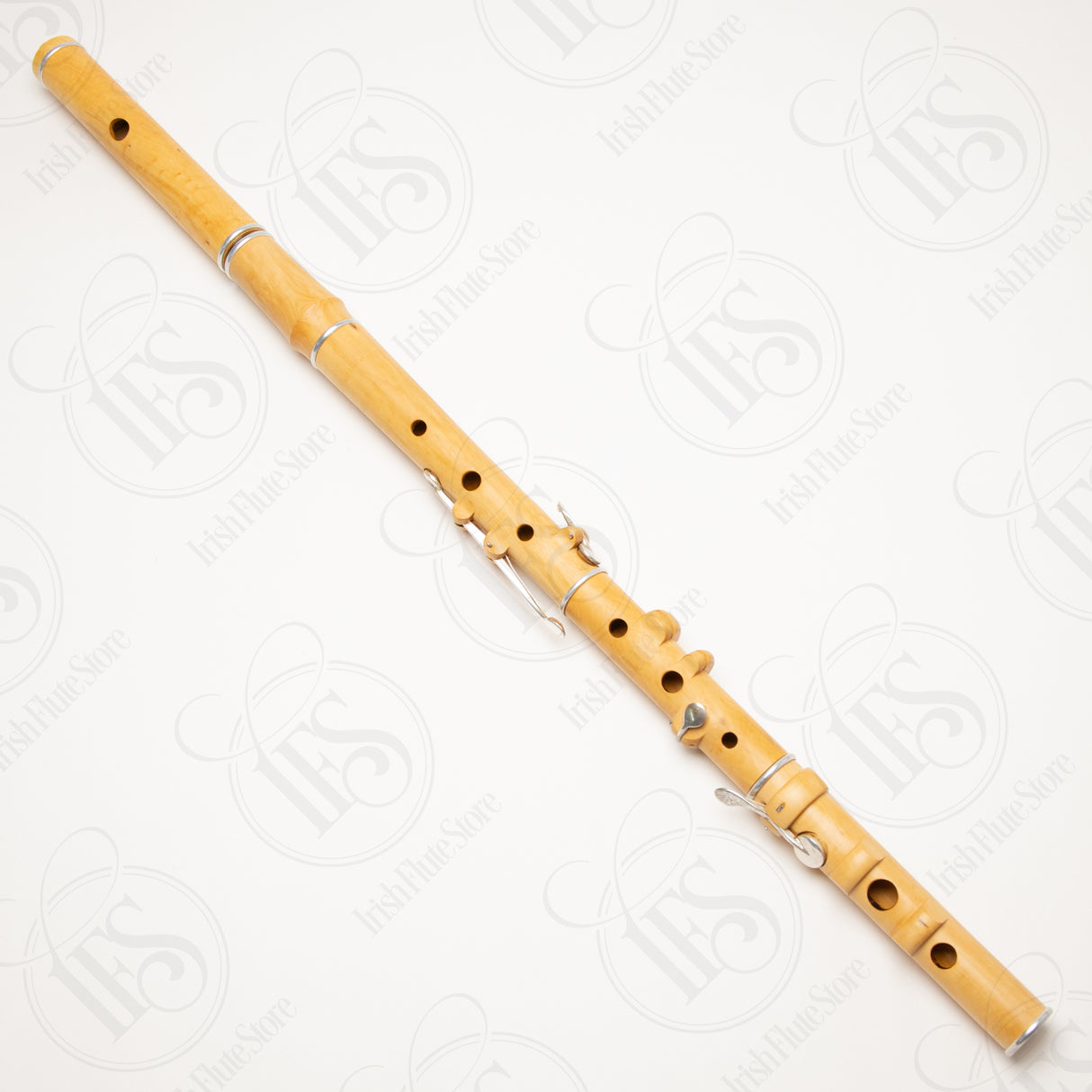 De Keyser European Boxwood & Silver 4-Key Large Hole Rudall, D