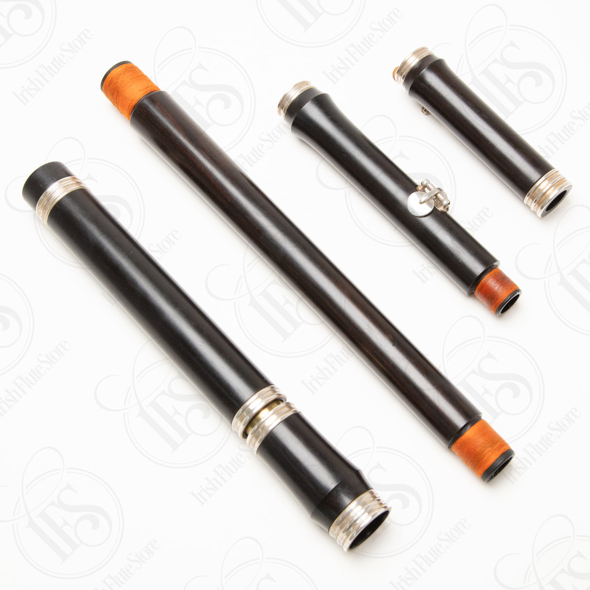 Casey Burns Blackwood and Silver 2-key Low A Flute