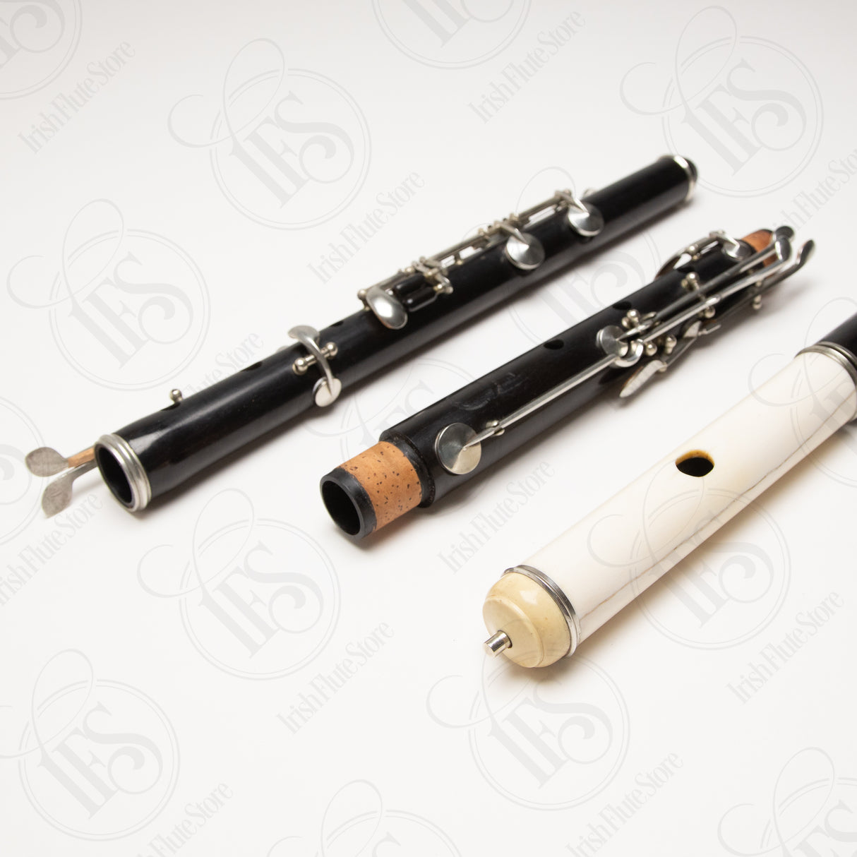 Antique Blackwood & Ivory 10-Key, D with Case