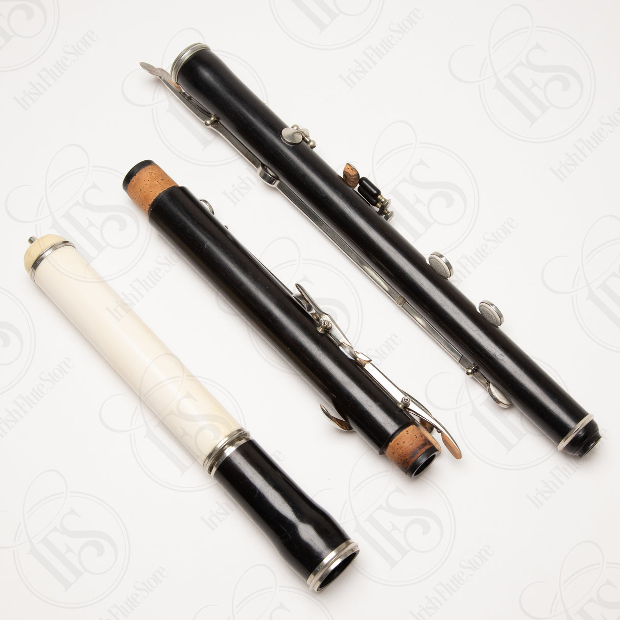 Antique Blackwood & Ivory 10-Key, D with Case