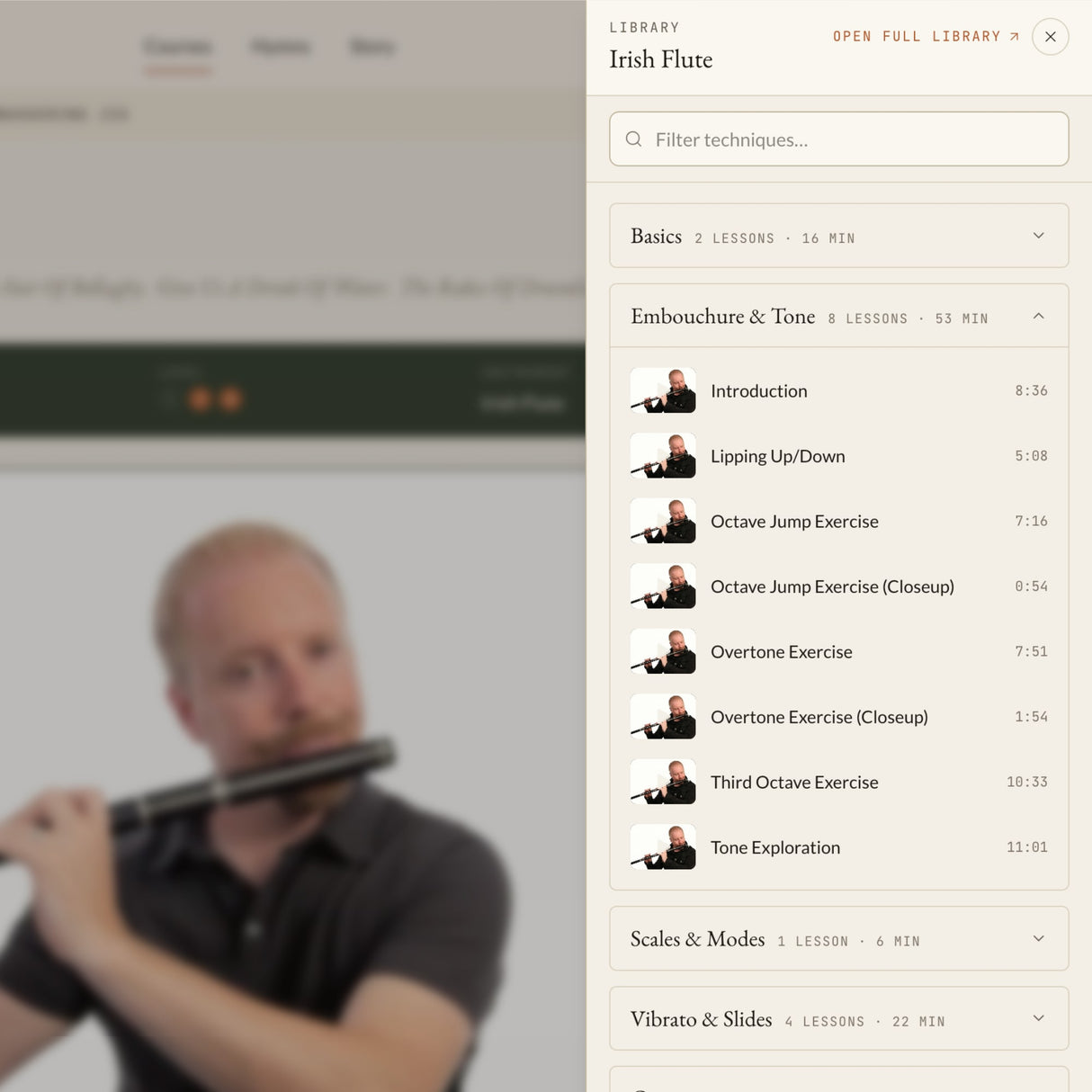 Inline Technique Library View