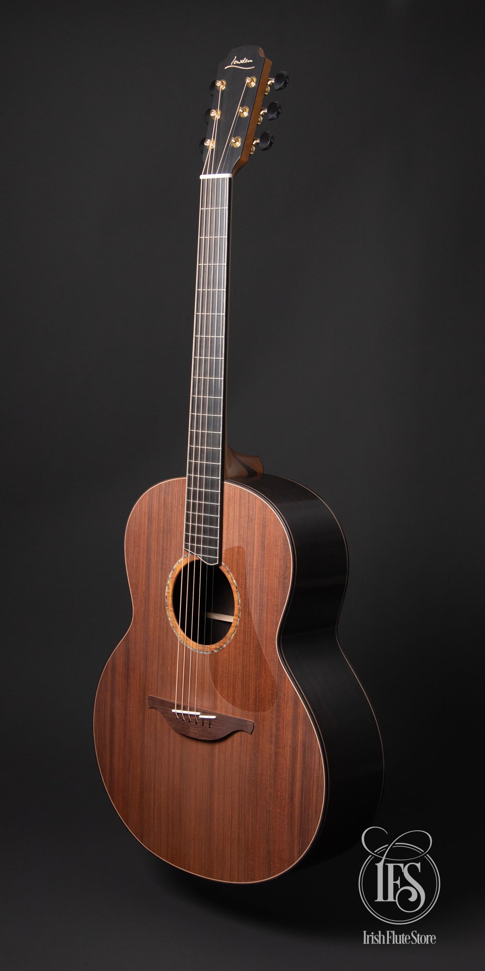 Lowden F50 African Blackwood & Sinker Redwood with Ebony Bevel Full View