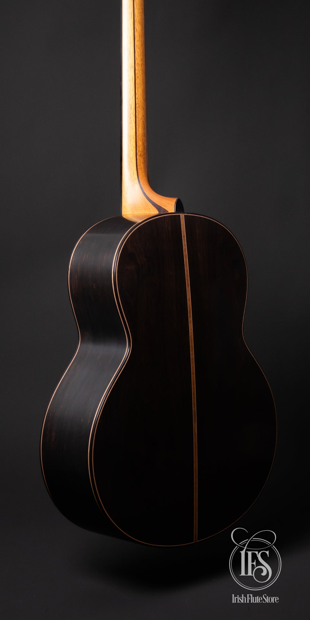 Lowden Guitars F50 African Blackwood & Sinker Redwood with Ebony Bevel Rear Right 3/4
