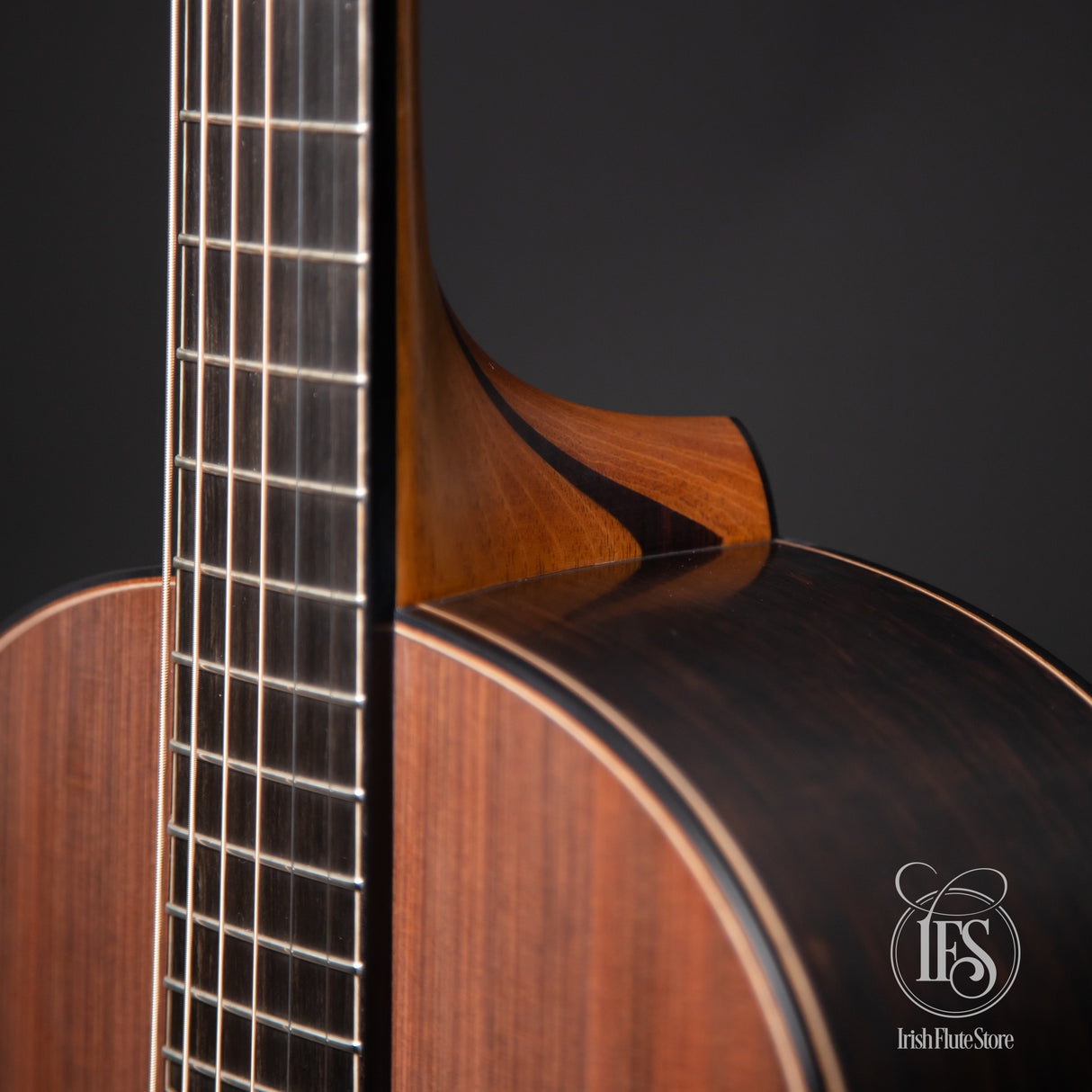 Lowden Guitars F50 African Blackwood & Sinker Redwood with Ebony Bevel Right 3/4 Neck Joint