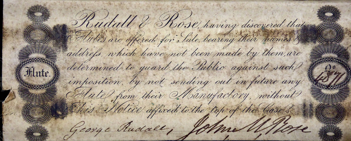 Rudall & Rose no. 4871