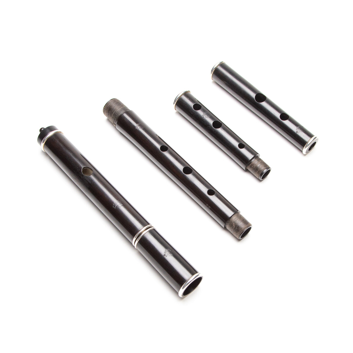 Grinter Blackwood & Silver Keyless Large Hole Rudall