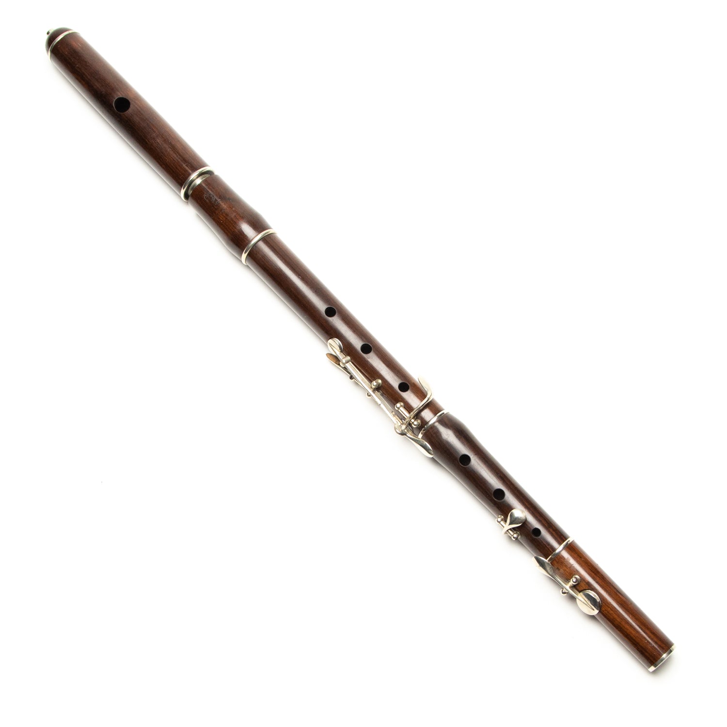 Olwell Restored Gautrot Cocus & Nickel Silver 5-Key F Flute
