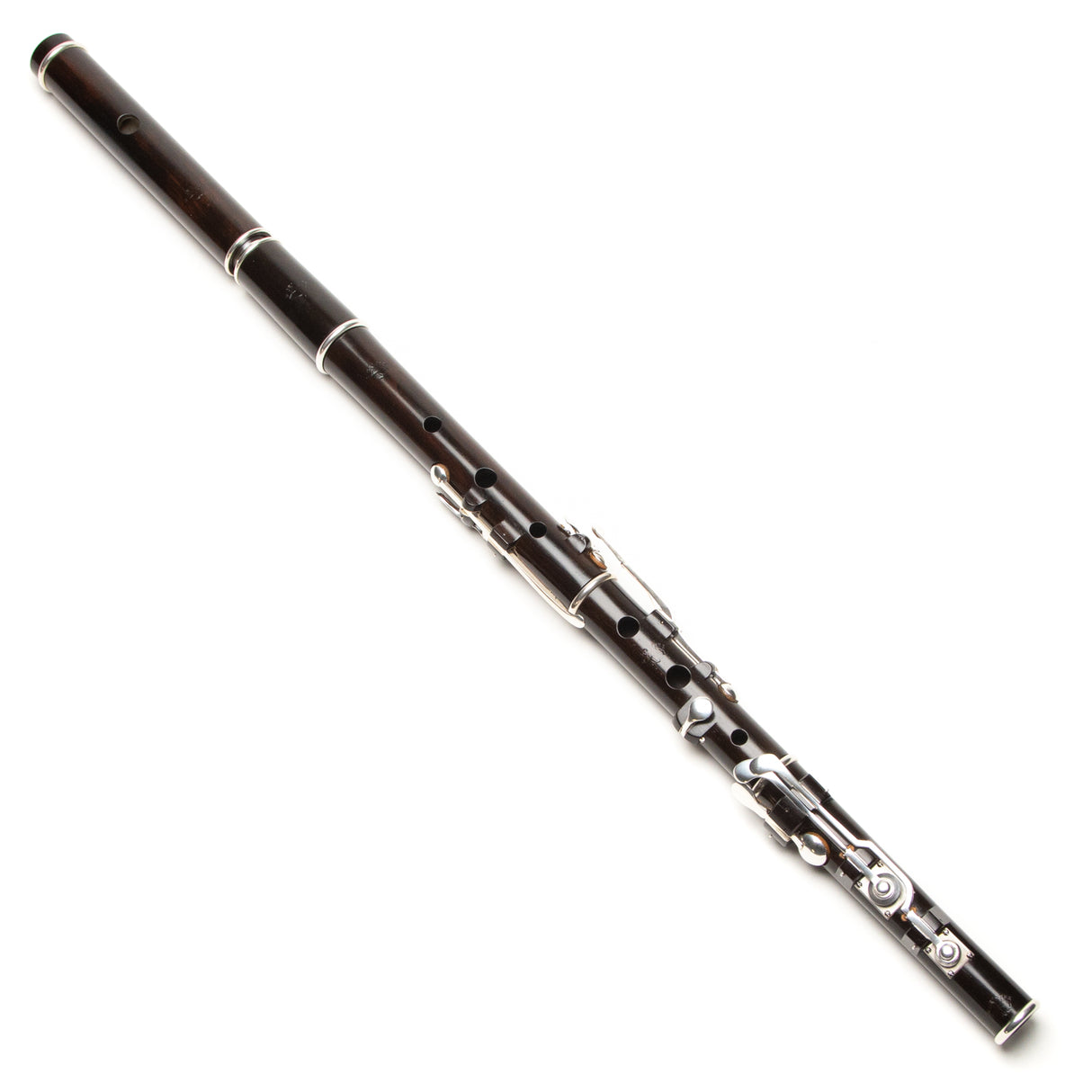 Grinter "New / Large Hole Model" Blackwood & Silver 8-Key