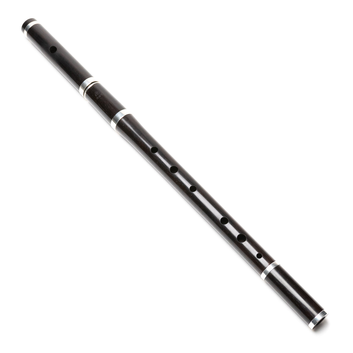 Noy Blackwood & Silver Wide Bore with X Cut Embouchure Irish Flute Store