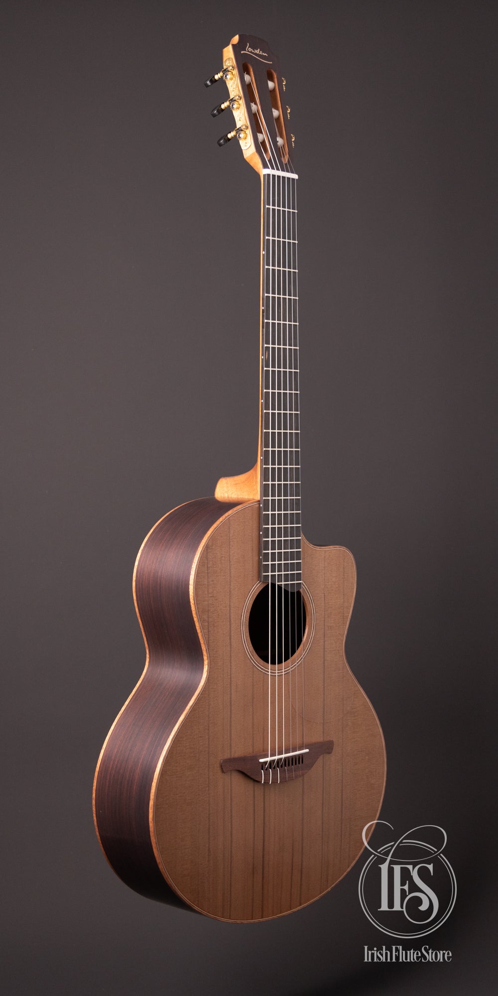 Lowden S-25J angled view from the bass side