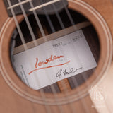 Lowden label inside the S-25J showing serial number 29372 and George Lowden's signature
