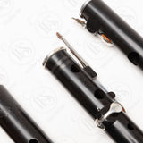 Michael Grinter Blackwood & Silver Large Hole Rudall 6-Key, D