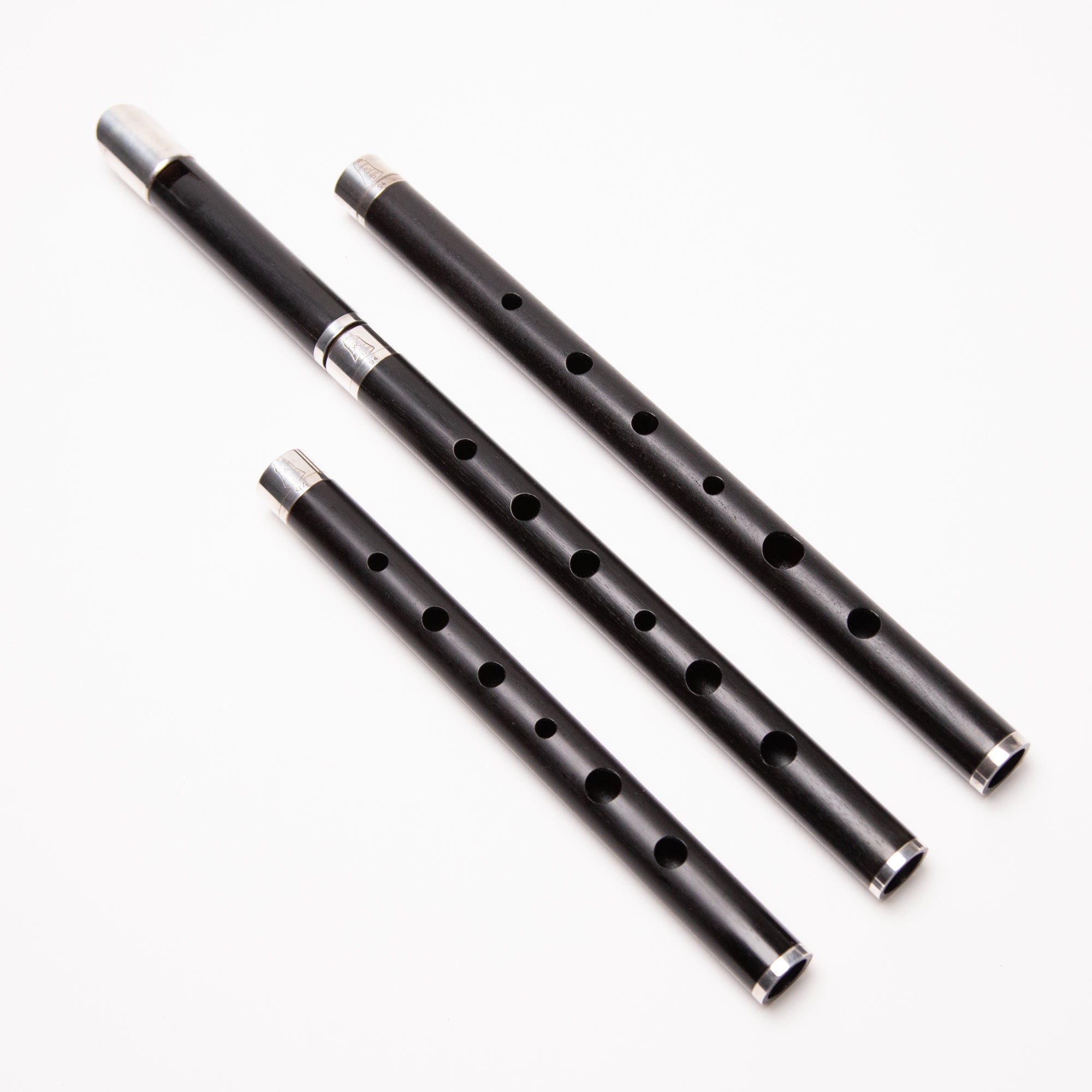 Abell Blackwood & Silver C/D/Eb Set – Irish Flute Store