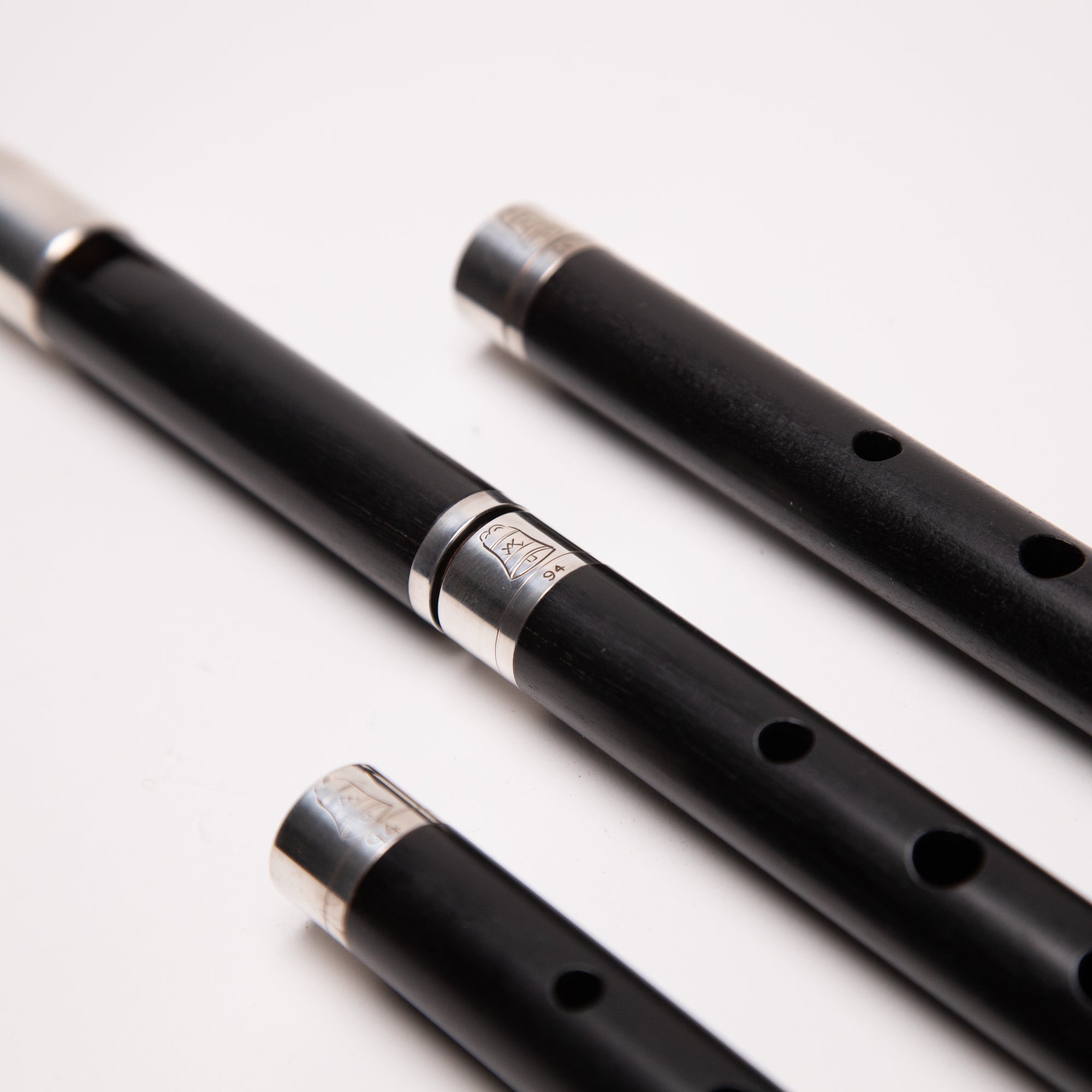 Abell Blackwood & Silver C/D/Eb Set – Irish Flute Store