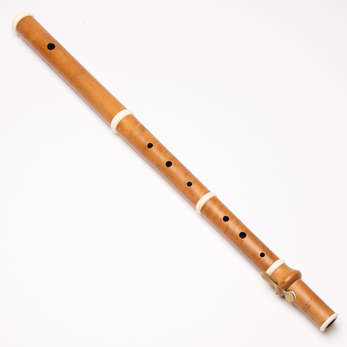 William Hall & Son Boxwood One Key Parlor Flute, F