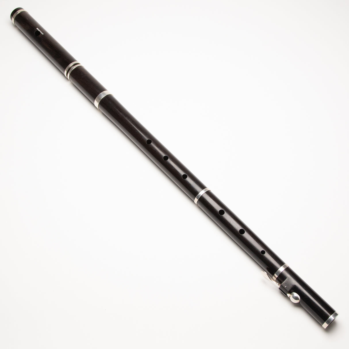 Peter Noy Blackwood & Silver 1-Key Low Bb Flute