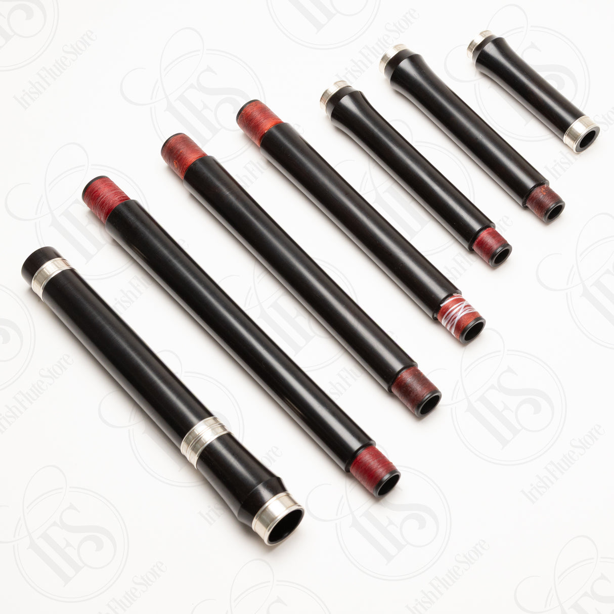 Casey Burns Blackwood & Silver A/B/Bb Low Flute Set