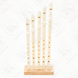 Set of five Susato whistles, B, C, Db, D, and E