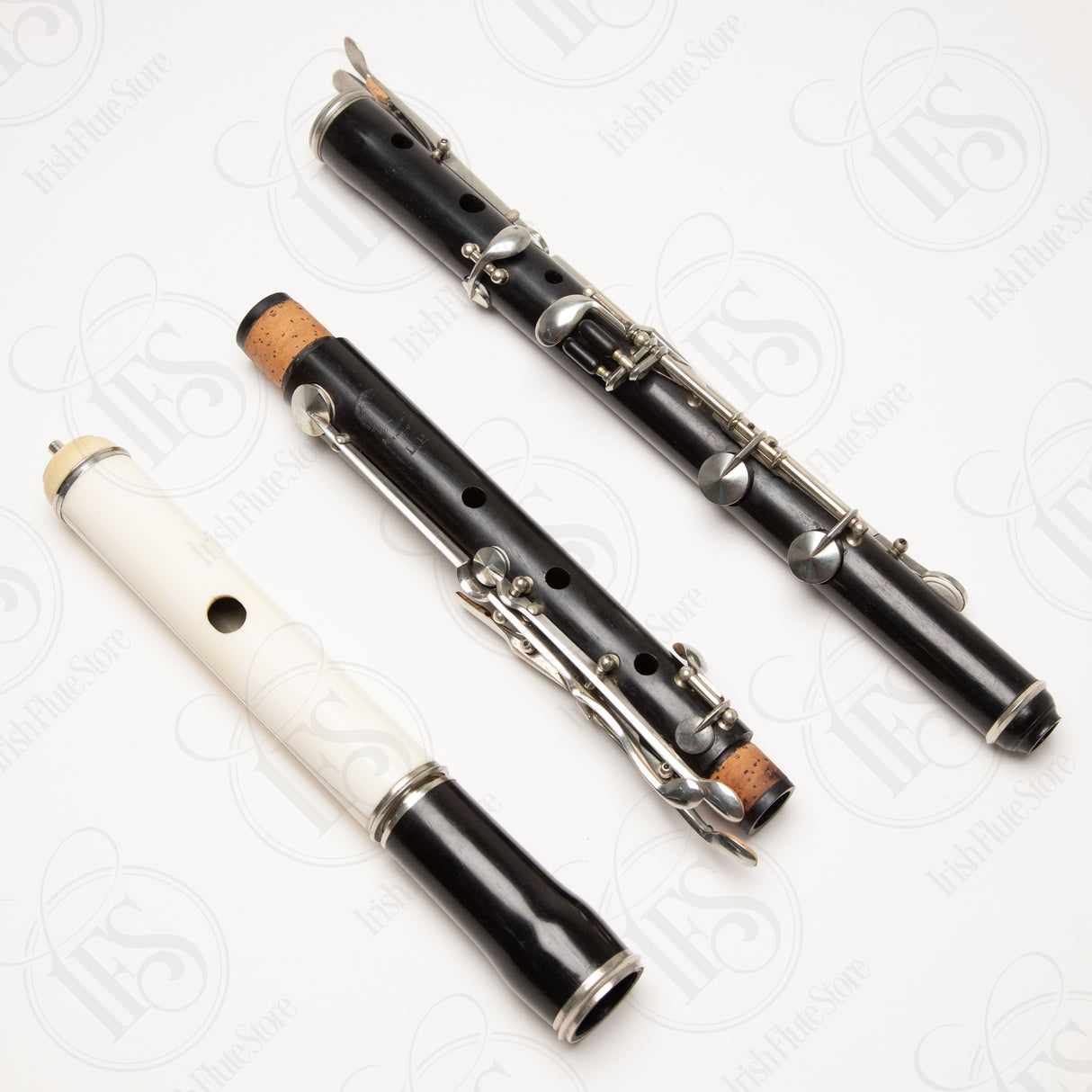 Antique Blackwood & Ivory 10-Key, D with Case