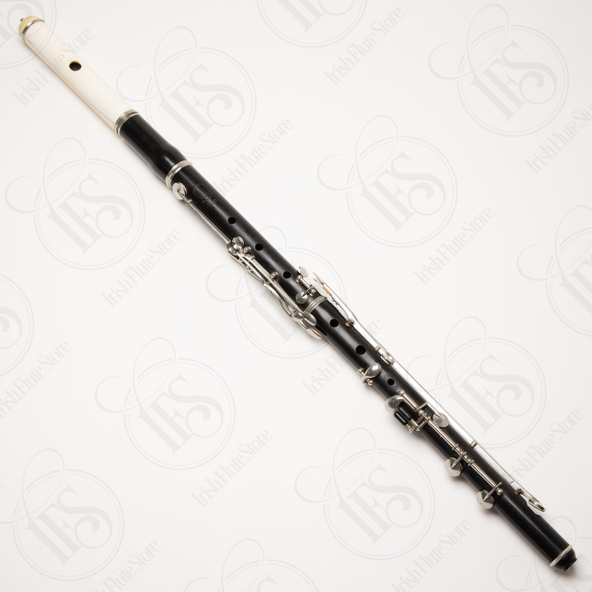 Antique Blackwood & Ivory 10-Key, D with Case