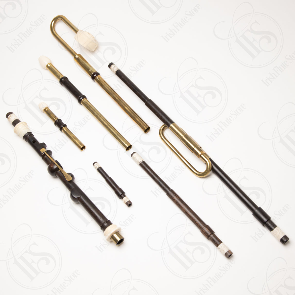 Banba by Gallen Blackwood Uilleann Half Set, Concert D