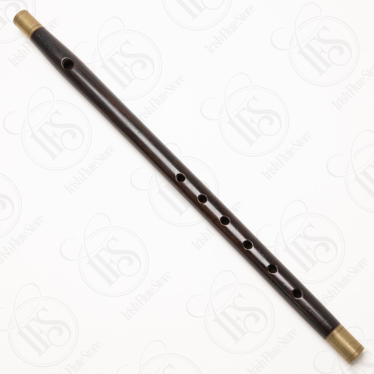 Antique Rosewood & Brass Fife, C
