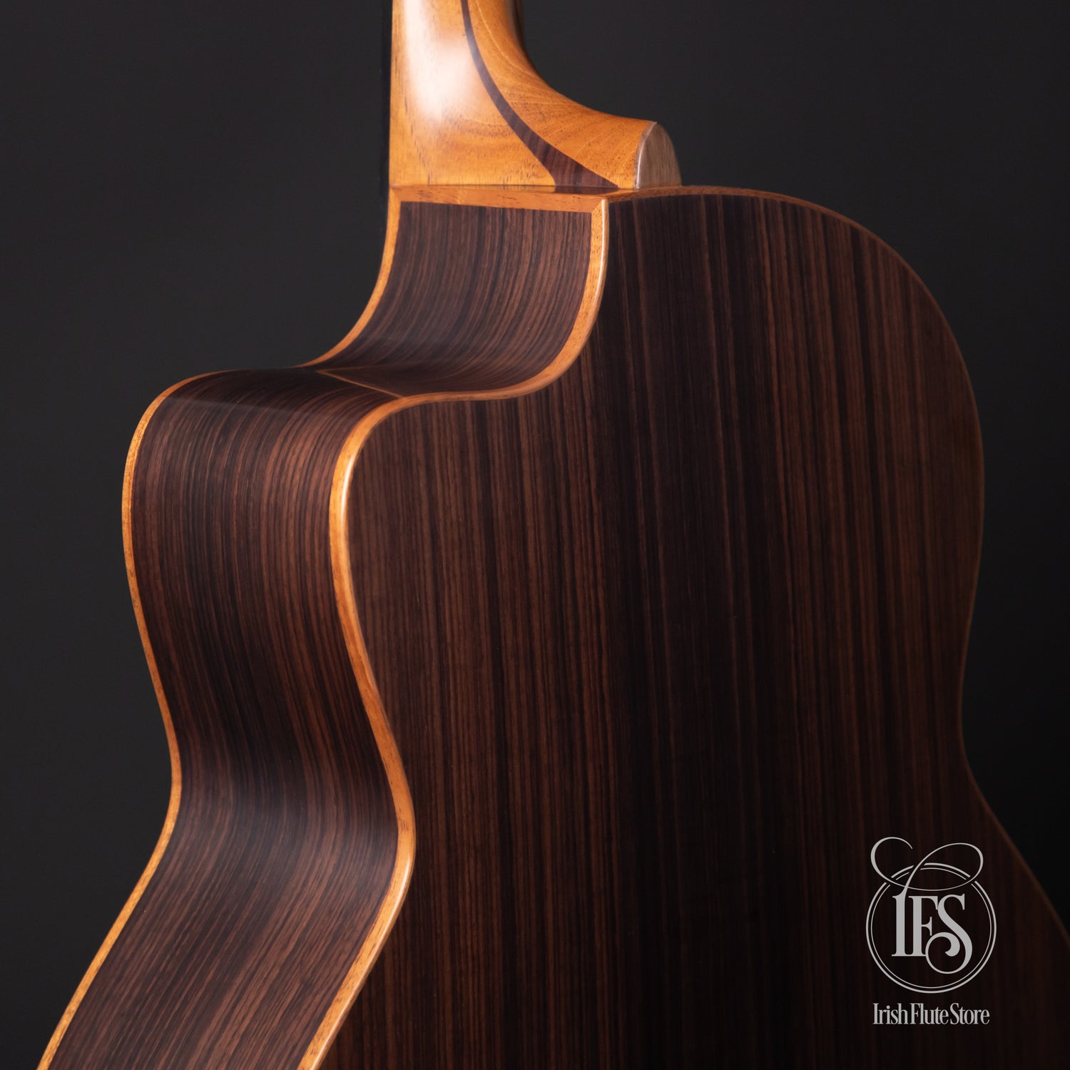 Lowden Guitars F25c Indian Rosewood & Red Cedar Right Rear 3/4 Closeup