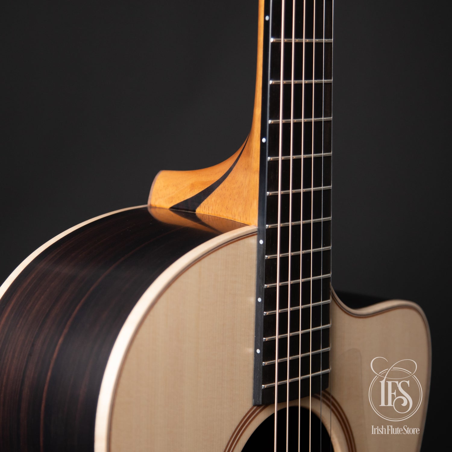 Lowden Guitars F32c Indian Rosewood & Sitka Spruce Left 3/4 Closeup