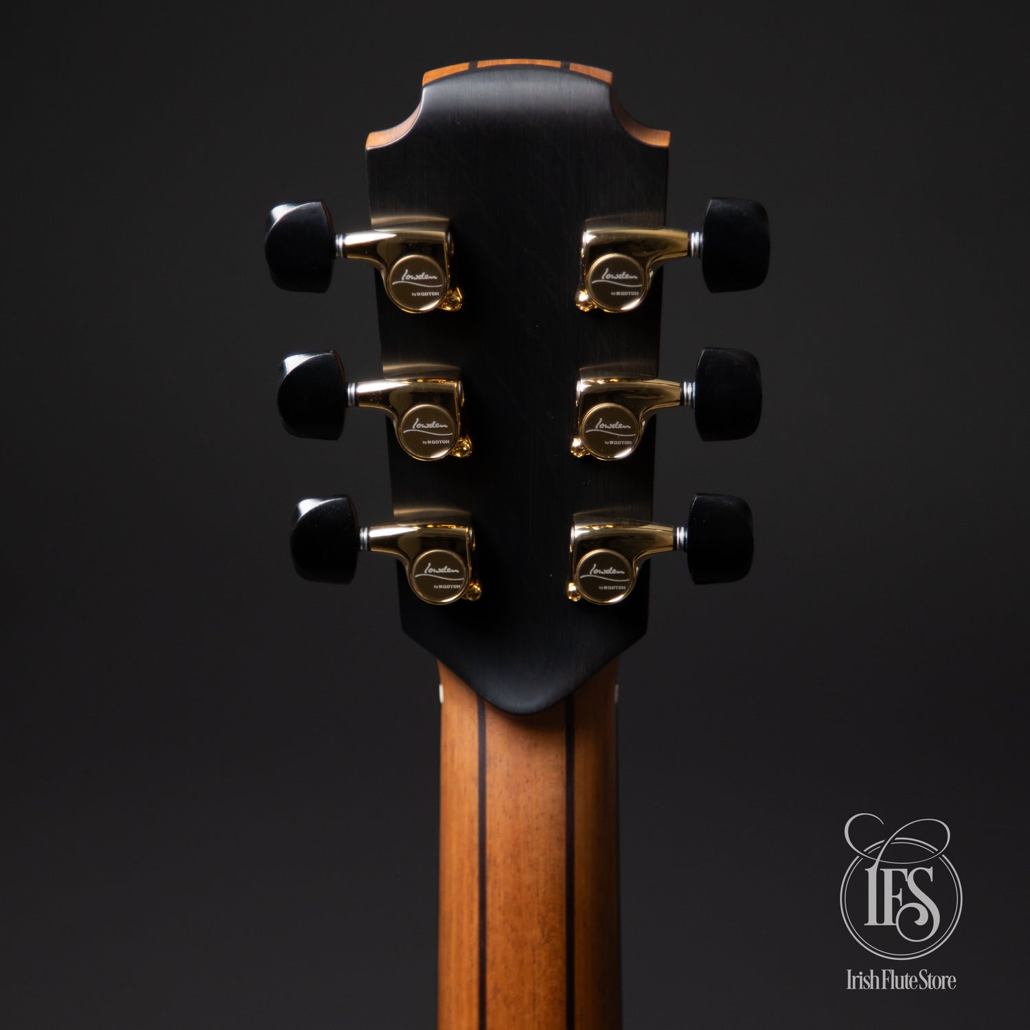 Lowden Guitars F50 African Blackwood & Sinker Redwood with Ebony Bevel Headstock Rear