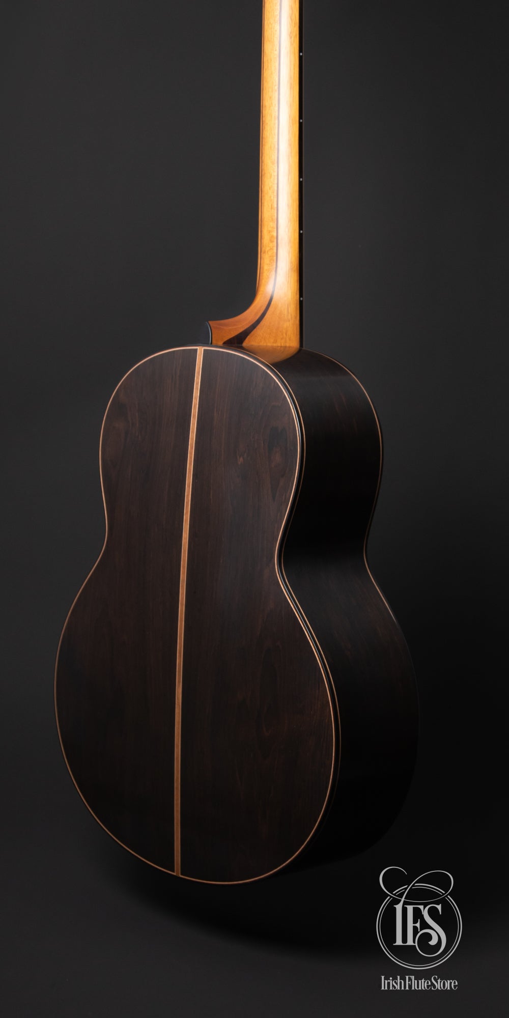 Lowden Guitars F50 African Blackwood & Sinker Redwood with Ebony Bevel Left Rear 3/4