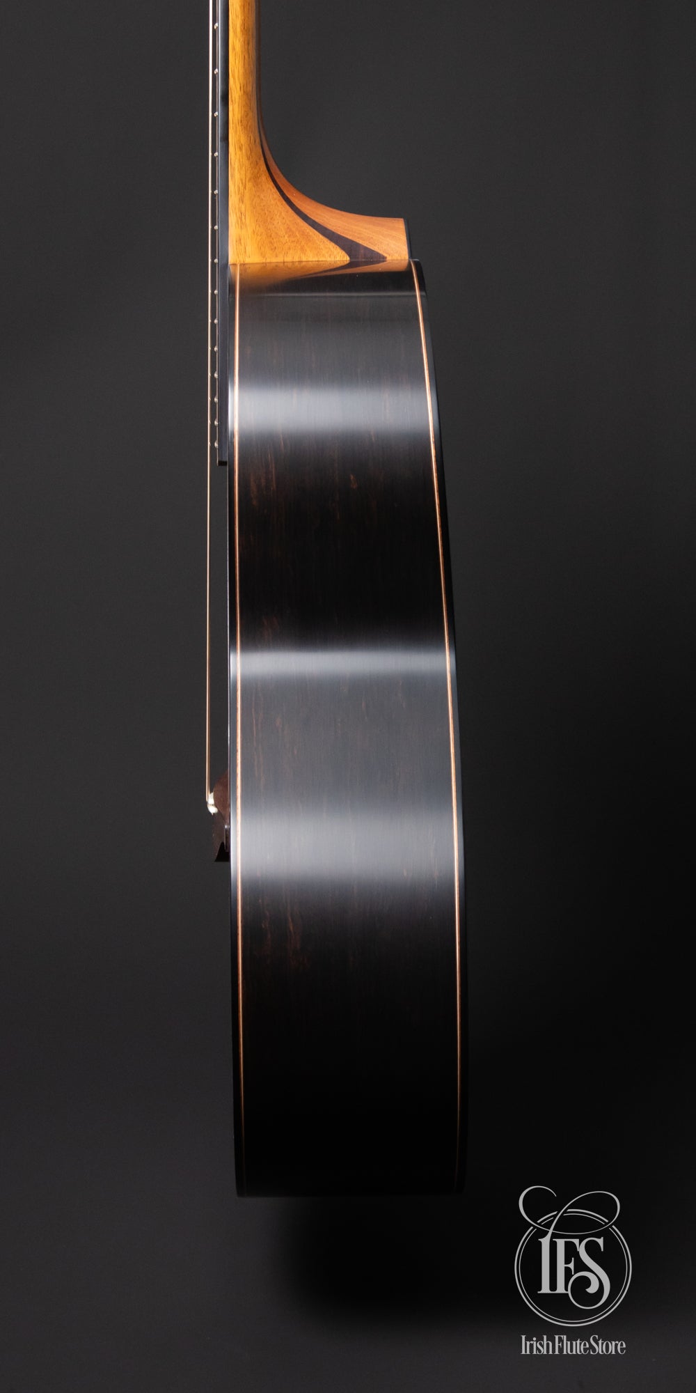 Lowden Guitars F50 African Blackwood & Sinker Redwood with Ebony Bevel Right Side Bout