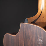 Lowden O-35C Indian Rosewood & Sitka Spruce Left Rear 3/4 Neck Joint Detail