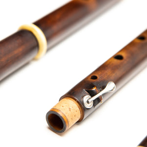 Patrick Olwell Restored Asa Hopkins Boxwood Ivory & Silver 4-Key Flute