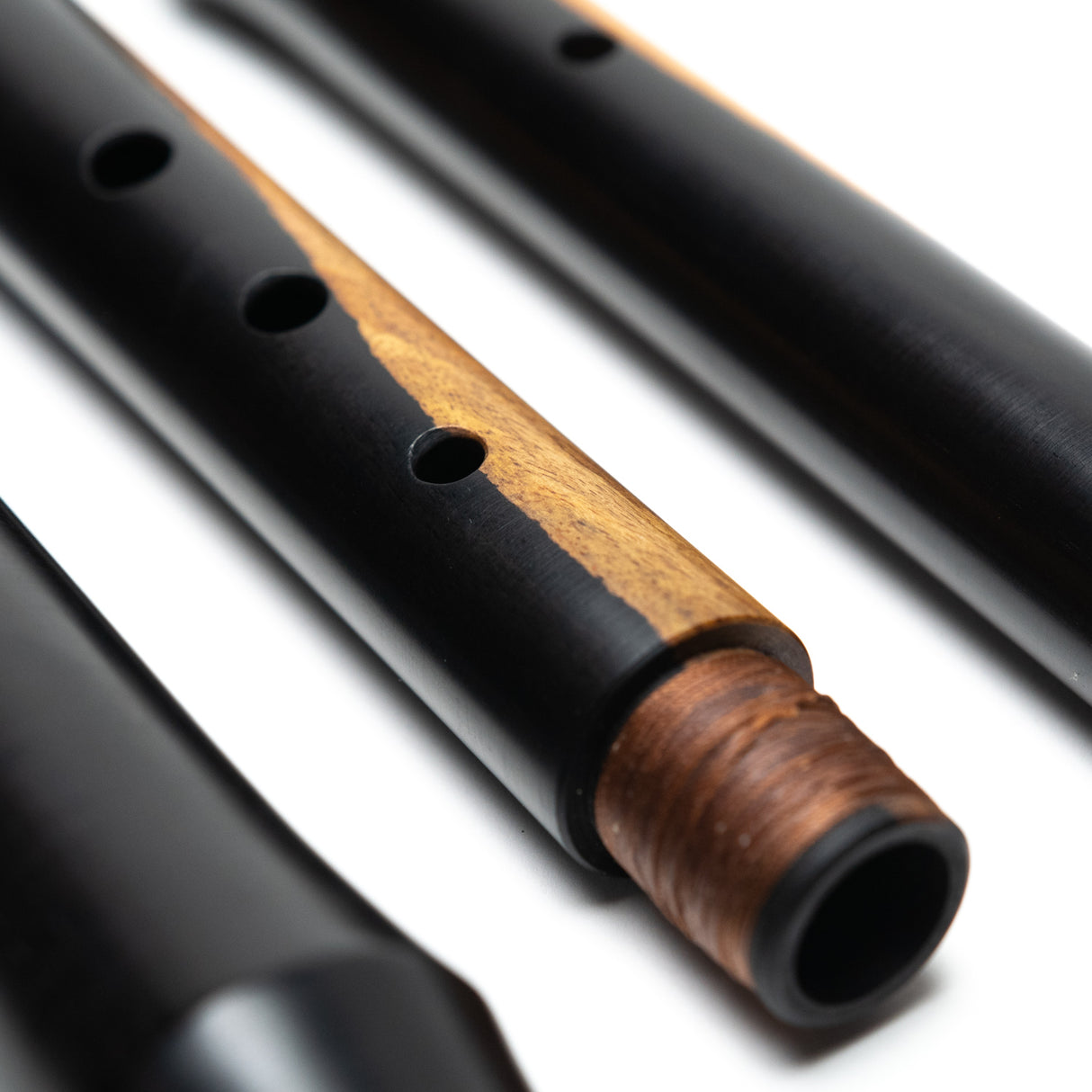 Casey Burns Folk Flute in Blackwood with Sapwood Inclusions