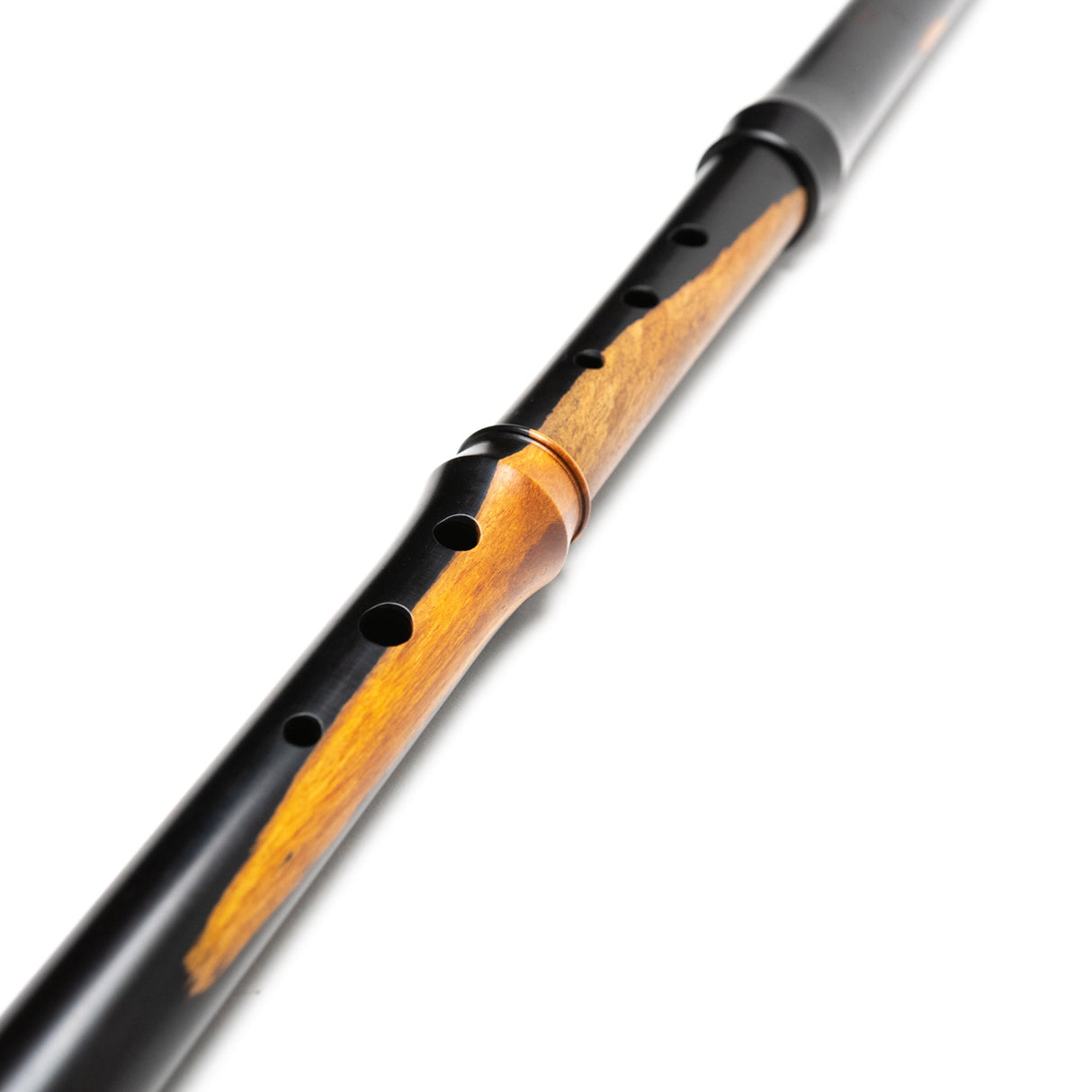 Casey Burns Folk Flute in Blackwood with Sapwood Inclusions