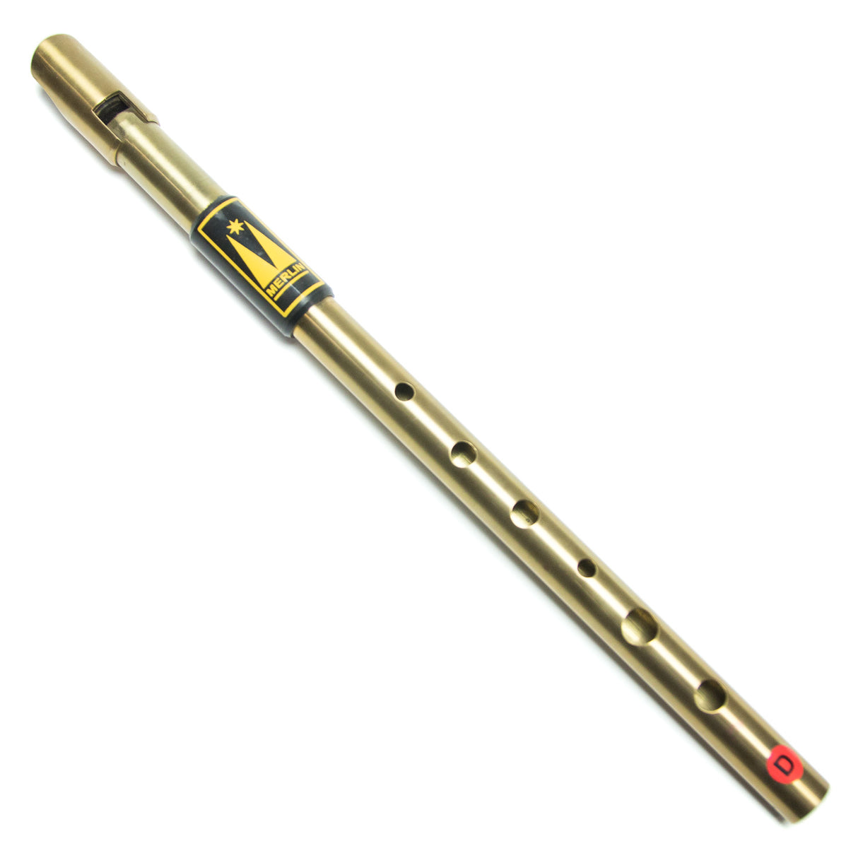 Merlin Excalibur "Gold" (Brass) Narrow Bore D Whistle